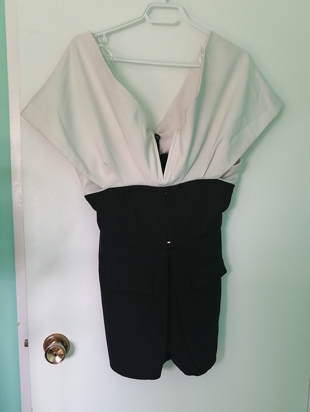 🍁Luxxel White & Black Fancy Romper